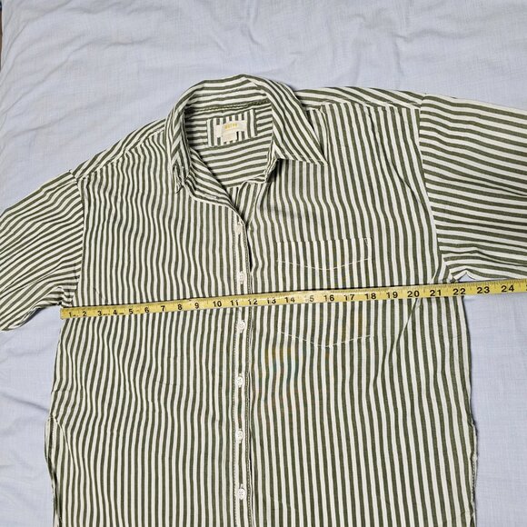 The Bennet Button Down Shirt by Maeve Women Size SP Green - Picture 11 of 14